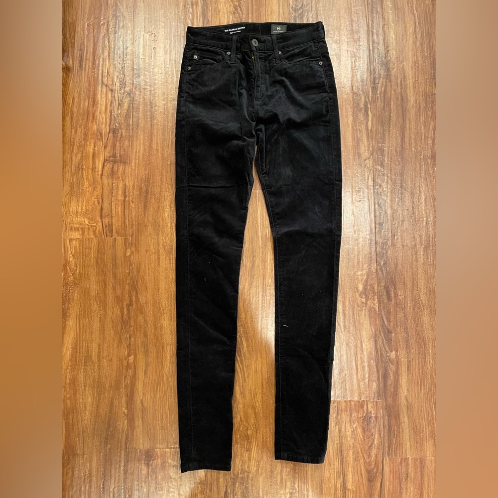 ADRIANO GOLDSCHMIED Velvet black pants